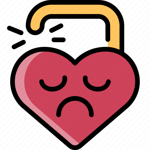 Break, divorce, heart, sad, unlock, up, valentine icon - Download on Iconfinder