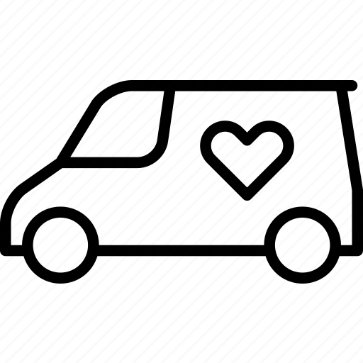 Delivery, heart, love, passion, romance, van, vehicle icon - Download on Iconfinder