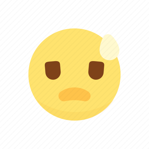 Fear, panic, tired, worry, lovely emoji icon - Download on Iconfinder