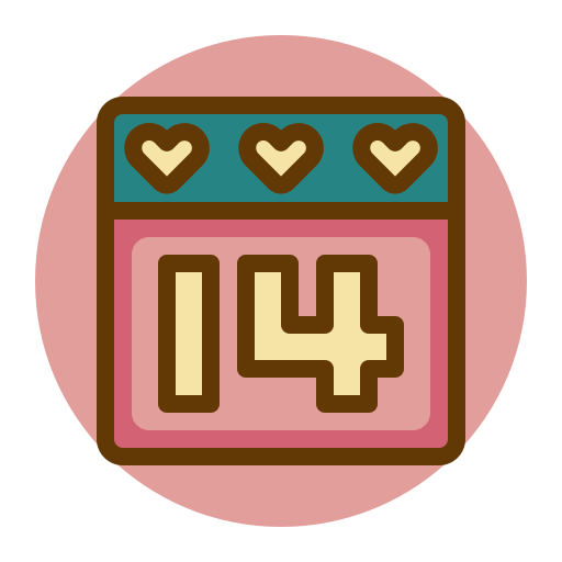 Calendar, day, february, valentines icon - Free download