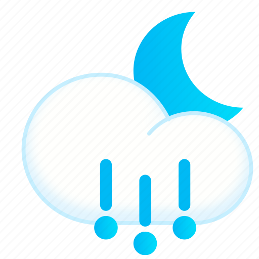 Hail, moon, night, weather icon - Download on Iconfinder