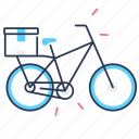 bike, delivery, package, shipping