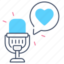 microphone, love, podcast, romance