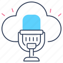 microphone, cloud, podcast, audio