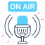 microphone, on air, podcast, podcasting 