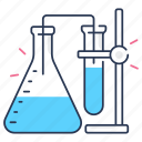 flask, glass tube, laboratory, chemistry