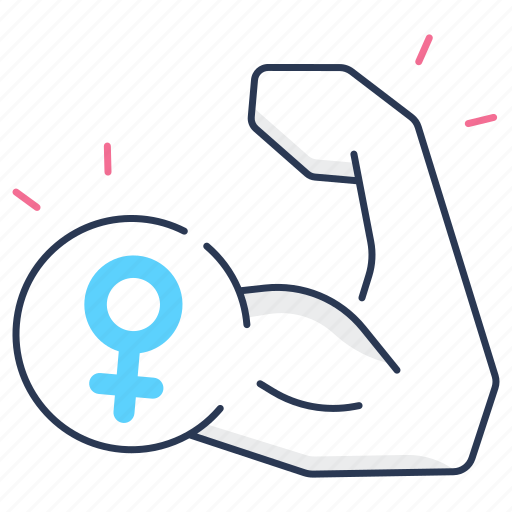 Strong, female, woman, arm icon - Download on Iconfinder