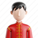 chinese, boy, chinese girl, 3d icon, 3d illustration, 3d render, lunar new year, chinese new year, china 
