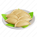 dumpling, 3d icon, 3d illustration, 3d render, lunar new year, chinese new year, chinese, china 