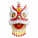 lion, dance, lion dragon dance, 3d icon, 3d illustration, lunar new year, chinese new year, chinese, china 