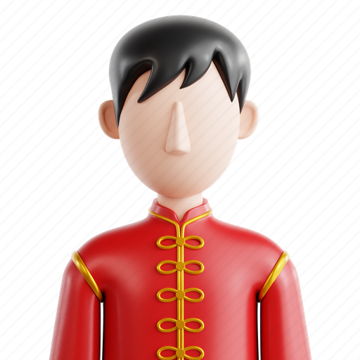 Chinese, boy, chinese girl, 3d icon, 3d illustration, 3d render, lunar new year 3D illustration - Download on Iconfinder