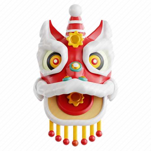 Lion, dance, lion dragon dance, 3d icon, 3d illustration, lunar new year, chinese new year 3D illustration - Download on Iconfinder
