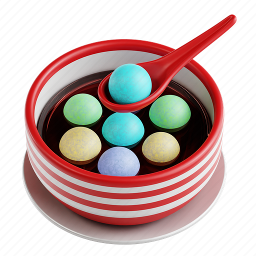 Sweet, sweet rice ball, 3d icon, 3d illustration, 3d render, lunar new year, chinese new year 3D illustration - Download on Iconfinder
