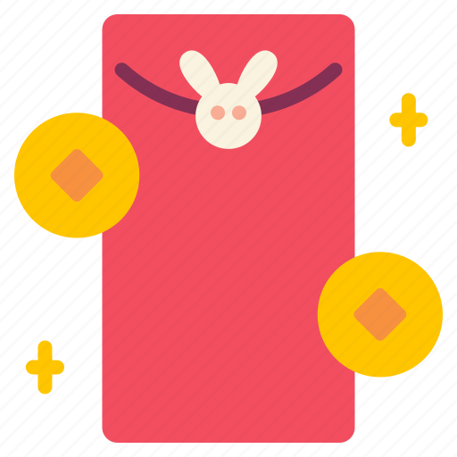Red, envelope, rabbit, coin, chinese, new, year icon - Download on Iconfinder