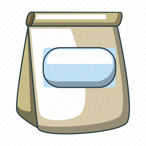Bag, cartoon, ecology, lunch, package, packaging, paper icon - Download on Iconfinder