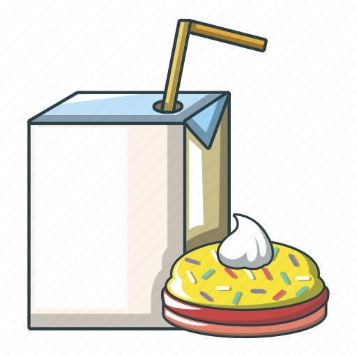 Bakery, breakfast, cartoon, dessert, food, glass, juice icon - Download on Iconfinder