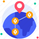 location, map, virtual, pin, online, nft, non fungible token, ethereum, cryptocurrency