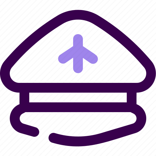 Aviation, flight, airport, captain hat, cap, unform, pilot icon - Download on Iconfinder