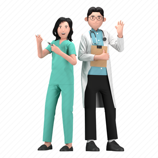 Nurse, doctor, medical checkup, checkup, health life, diagnosis, healthcare 3D illustration - Download on Iconfinder