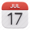 calendar, macos app, 3d icon, 3d illustration, 3d render, scheduling, events 