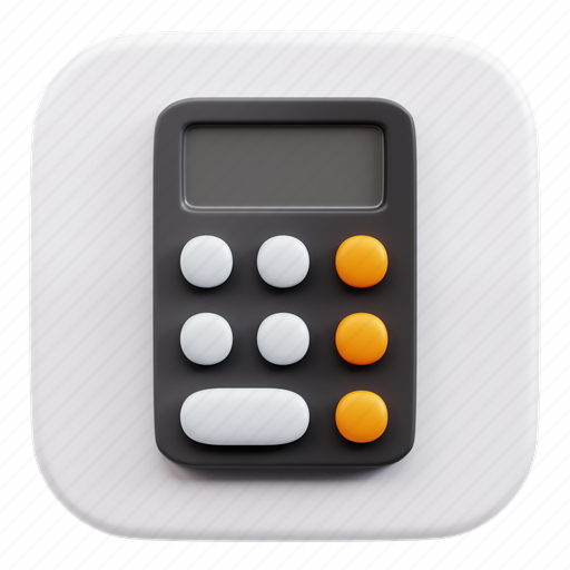 Calculator, macos app, 3d icon, 3d illustration, 3d render, mathematics, computation 3D illustration - Download on Iconfinder