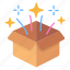 magical box, magical gift, open box, surprise, cardboard 
