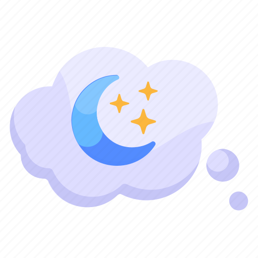 Night, dream, dream bubble, nighttime, dream cloud icon - Download on Iconfinder