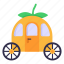 princess carriage, wagon, pumpkin carriage, cart, buggy