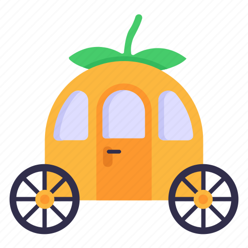 Princess carriage, wagon, pumpkin carriage, cart, buggy icon - Download on Iconfinder