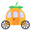princess carriage, wagon, pumpkin carriage, cart, buggy 