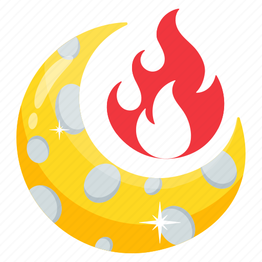 Fire, moon, flame, candle icon - Download on Iconfinder