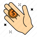 coin magic, coin trick, magic trick, hand, money