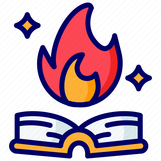 Book, flame, magic, trick icon - Download on Iconfinder