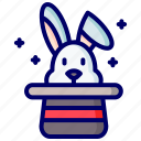 bunny, hat, magic, rabbit, trick