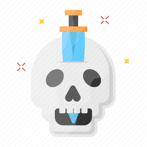 Skull stab, skull, cranium, skull knife, skull dagger icon - Download on Iconfinder