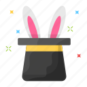 magic hat, bunny hat, rabbit trick, hare magic, bunny trick