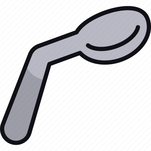 Spoon, crooked, bent, broken, magic trick, cutlery icon - Download on Iconfinder