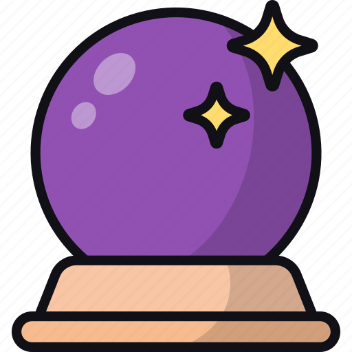 Crystal ball, fortune teller, magic, witchcraft, mystic, wizard icon - Download on Iconfinder