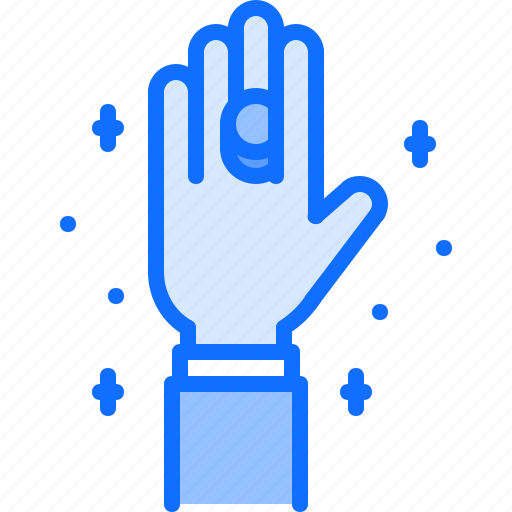 Hand, coin, magic, trick, magician icon - Download on Iconfinder