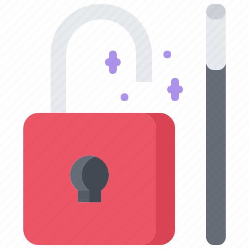 Lock, wand, magic, trick, magician icon - Download on Iconfinder
