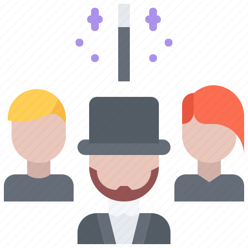 Team, group, people, wand, magic, trick, magician icon - Download on Iconfinder
