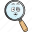 emoji, glass, magnifying, find, magnifier, search, seo 