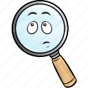 emoji, glass, magnifying, find, search, seo, zoom 