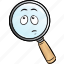 emoji, glass, magnifying, find, search, seo, zoom 