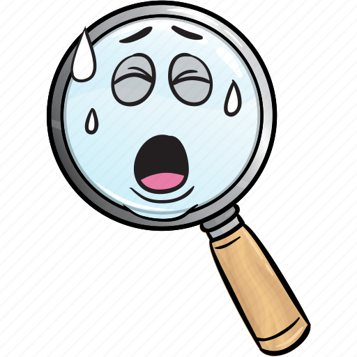 Emoji, glass, magnifying, business, marketing, search, seo icon - Download on Iconfinder