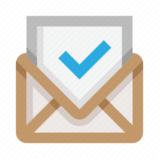 Envelope, open, check, mail, email, message, letter icon - Download on Iconfinder