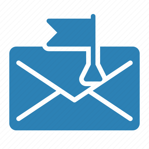 Communication, email, envelope, flag, mail, message, promotion icon - Download on Iconfinder