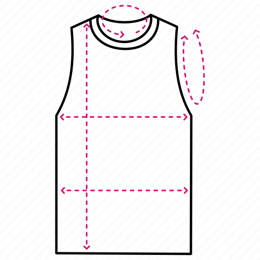 Apparel, clothing, measure, mens, sizes, sleeveless, tops icon - Download on Iconfinder