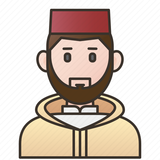 Djellaba, hood, man, morocco, traditional icon - Download on Iconfinder
