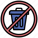 no, littering, garbage, prohibition, forbidden, signaling